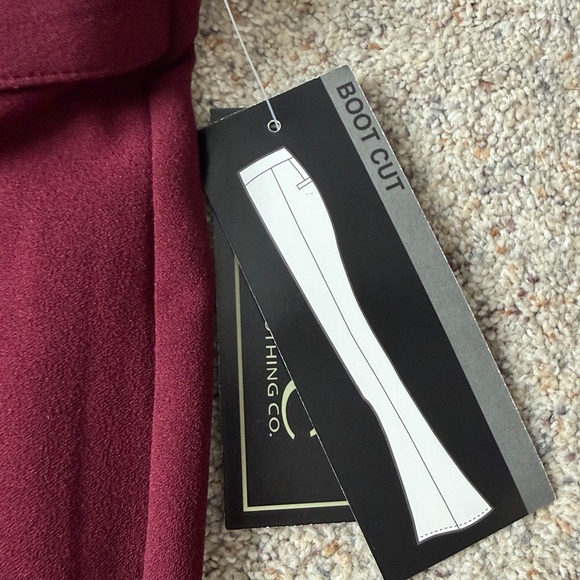 NYC Women’s Deep Red Dress Pants - Picture 2 of 5